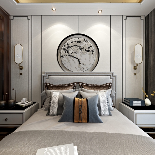 New Chinese Style Bedroom-ID:439059029