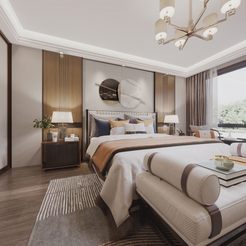 New Chinese Style Bedroom-ID:180227043