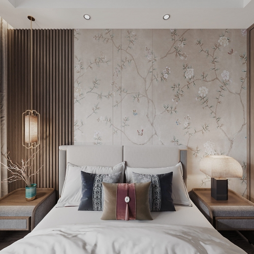 New Chinese Style Bedroom-ID:802376998