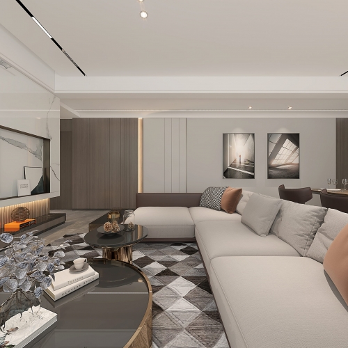 Modern A Living Room-ID:982759039