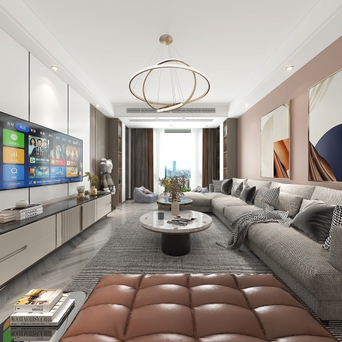 Modern A Living Room-ID:409441045