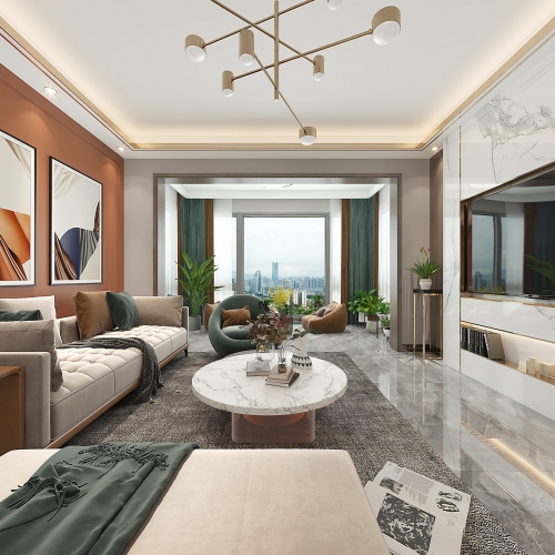 Modern A Living Room-ID:416688922