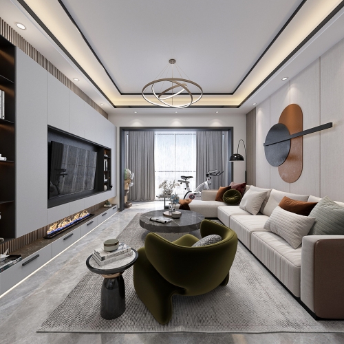 Modern A Living Room-ID:402795084