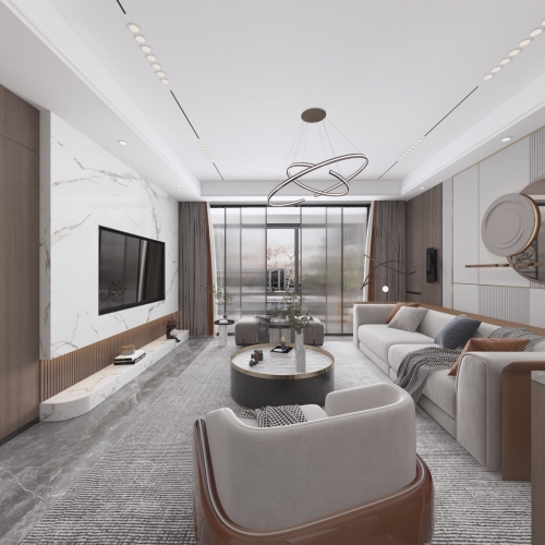 Modern A Living Room-ID:379611021