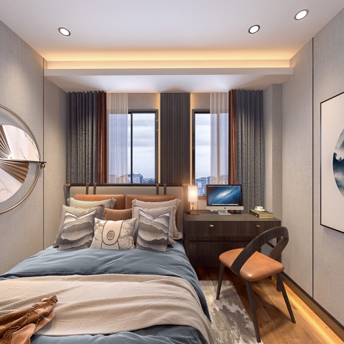 New Chinese Style Bedroom-ID:679440021