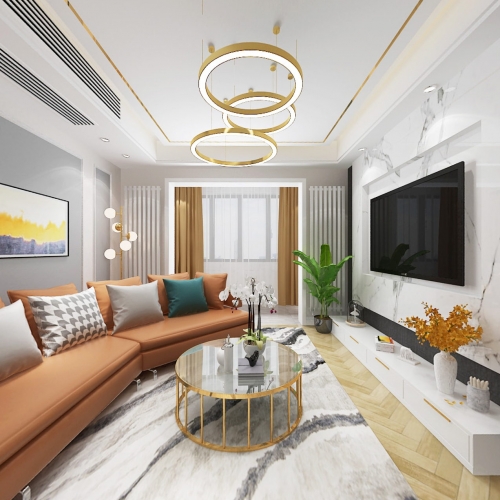 Modern A Living Room-ID:888319973