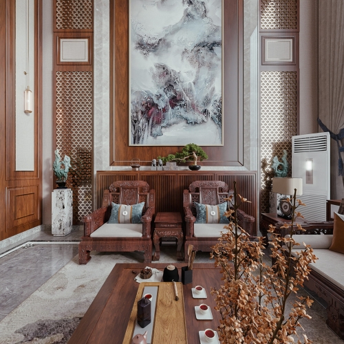 Chinese Style A Living Room-ID:988035923