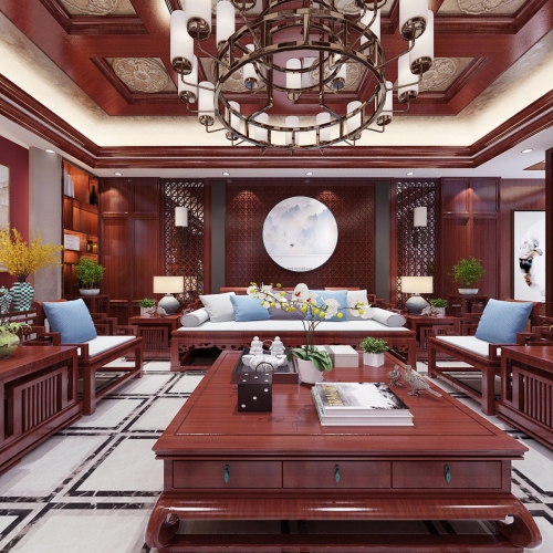 Chinese Style A Living Room-ID:683348895