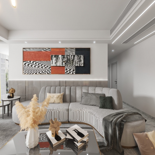 Modern A Living Room-ID:449556117