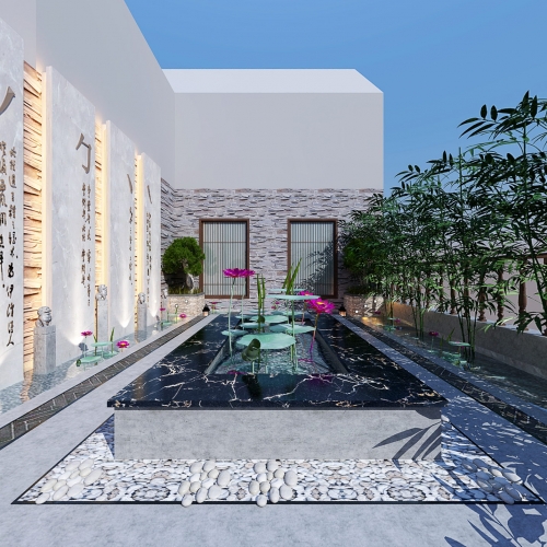 New Chinese Style Courtyard/landscape-ID:234110128
