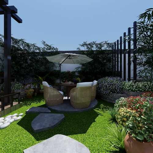New Chinese Style Courtyard/landscape-ID:638967991