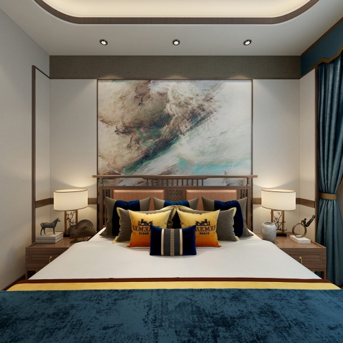 New Chinese Style Bedroom-ID:390772101