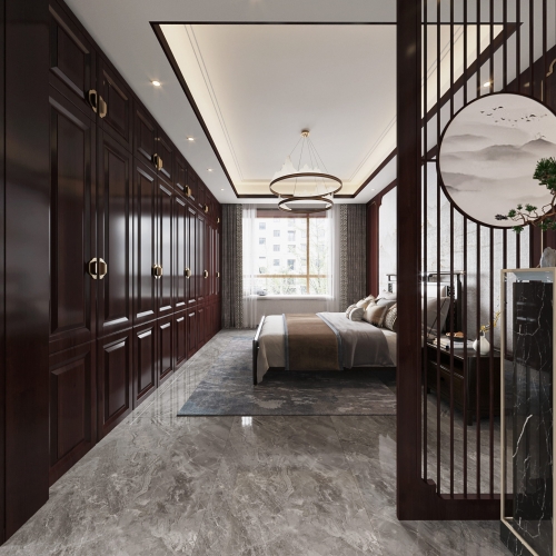 New Chinese Style Bedroom-ID:610486982