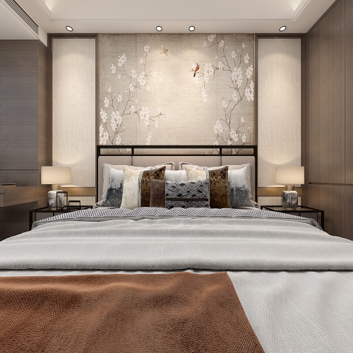 New Chinese Style Bedroom-ID:444056996