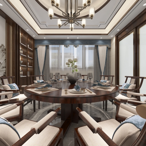 New Chinese Style Dining Room-ID:257139213