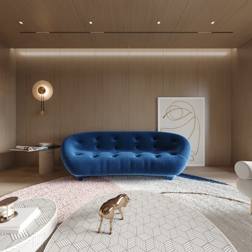 Modern Wabi-sabi Style A Living Room-ID:579469929