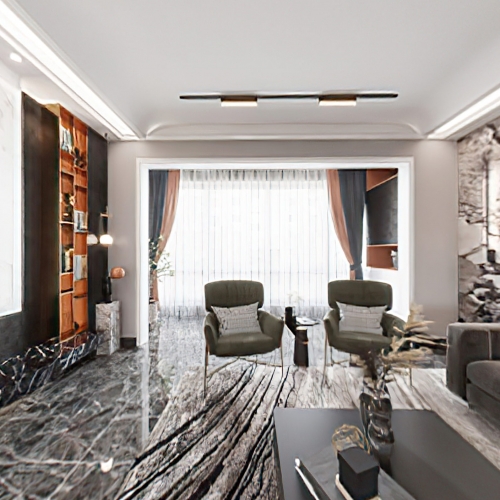 Modern A Living Room-ID:501421935