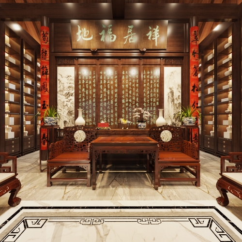 Chinese Style A Living Room-ID:363735912