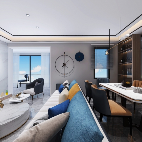 Modern A Living Room-ID:540600061