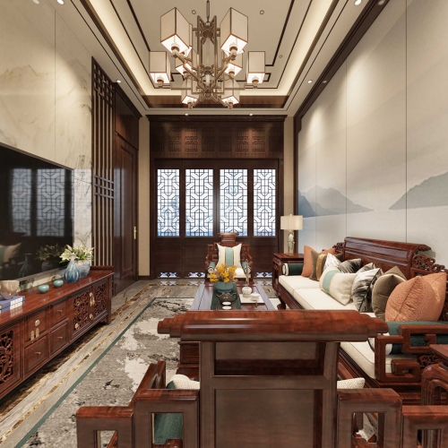 Chinese Style A Living Room-ID:441440115