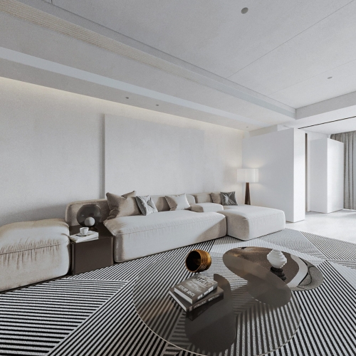 Modern Industrial Style Wabi-sabi Style A Living Room-ID:380285026