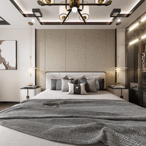 New Chinese Style Bedroom-ID:768526081