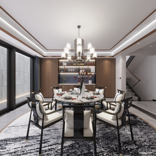 New Chinese Style Dining Room-ID:232671023