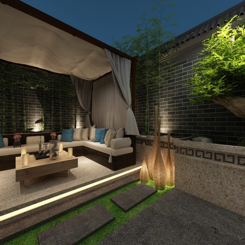 New Chinese Style Courtyard/landscape-ID:832567931