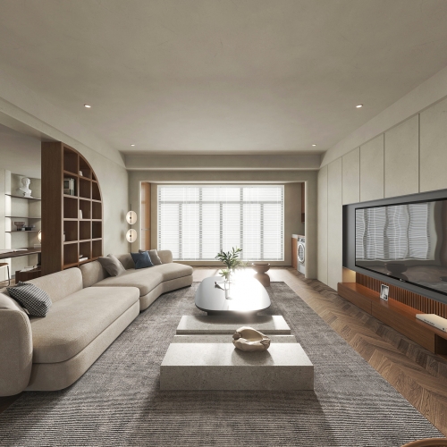 Wabi-sabi Style A Living Room-ID:900989066
