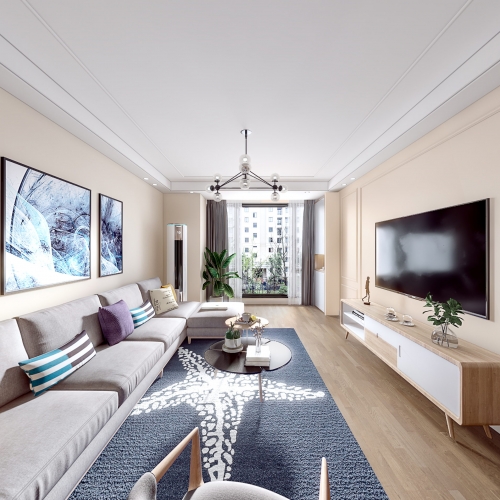 Nordic Style A Living Room-ID:352880009