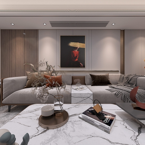 Modern A Living Room-ID:732701063