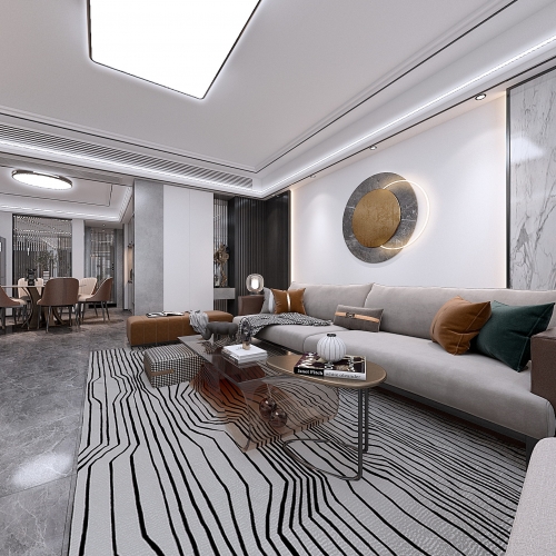 Modern A Living Room-ID:924846891