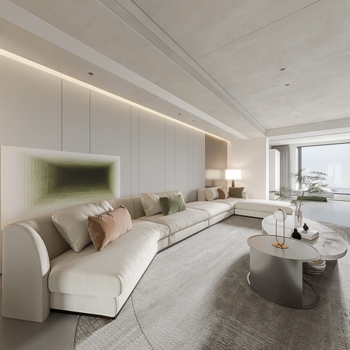 Wabi-sabi Style A Living Room-ID:611921071