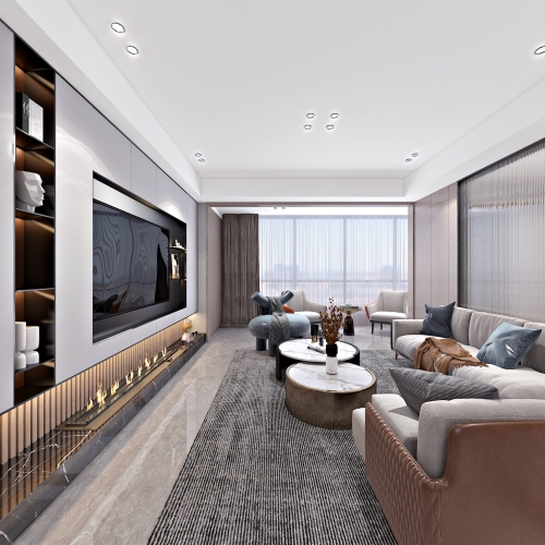 Modern A Living Room-ID:520021921