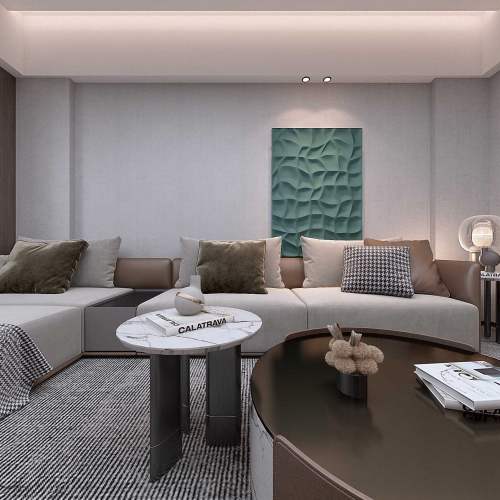 Modern A Living Room-ID:748469899