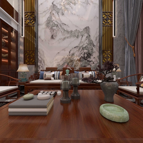 Chinese Style A Living Room-ID:958549986