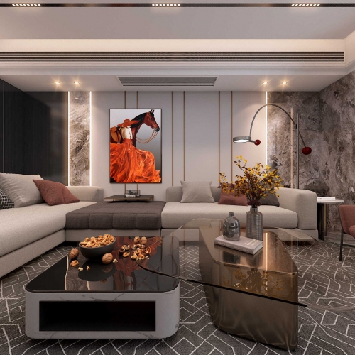 Modern A Living Room-ID:179881105