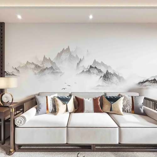 New Chinese Style A Living Room-ID:371825932