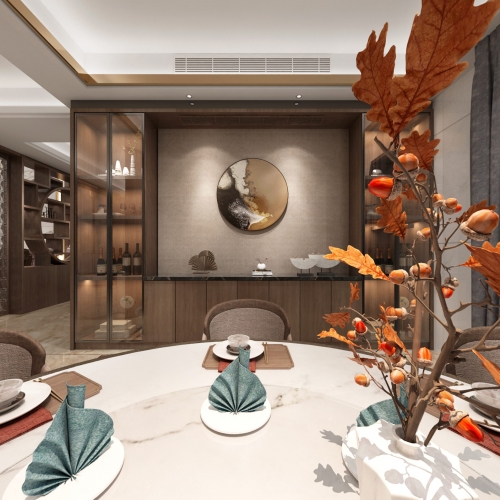 New Chinese Style Dining Room-ID:954906947