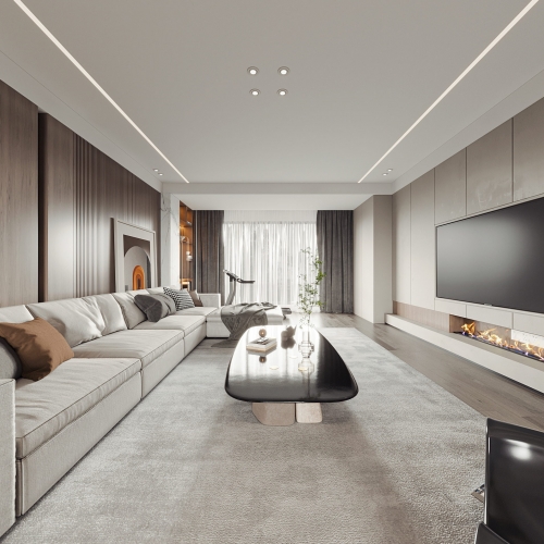 Modern A Living Room-ID:595098975