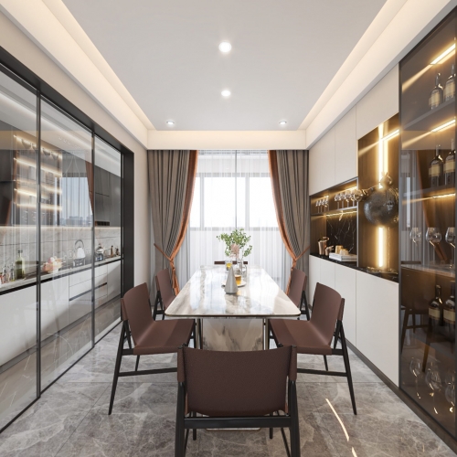 New Chinese Style Dining Room-ID:960978982
