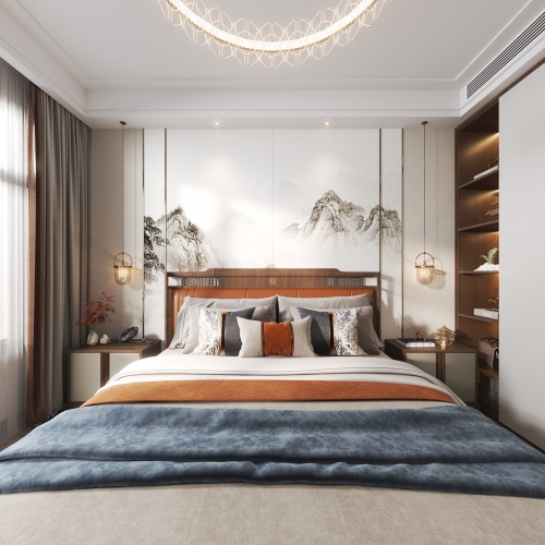New Chinese Style Bedroom-ID:221199996