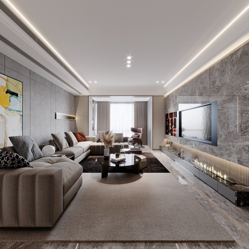 Modern A Living Room-ID:982464081