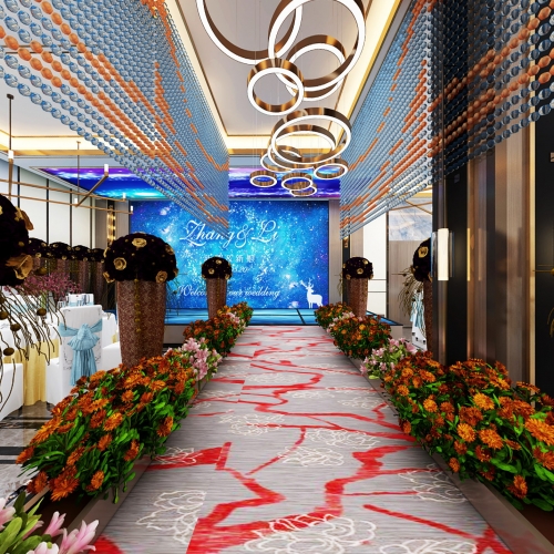 New Chinese Style Banquet Hall-ID:679421908