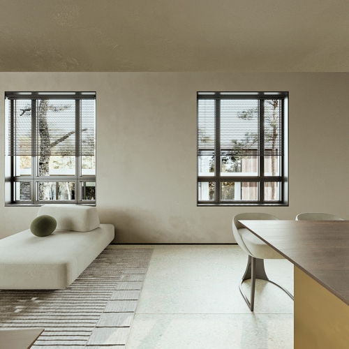 Modern Wabi-sabi Style A Living Room-ID:735894921