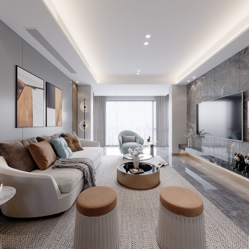 Modern A Living Room-ID:214638954