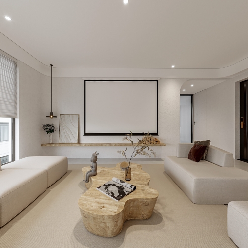 Wabi-sabi Style A Living Room-ID:829000958