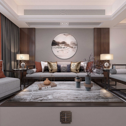 New Chinese Style A Living Room-ID:823676112