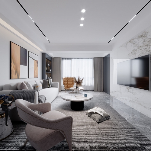 Modern A Living Room-ID:368308077