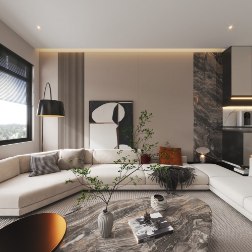 Modern A Living Room-ID:115396985